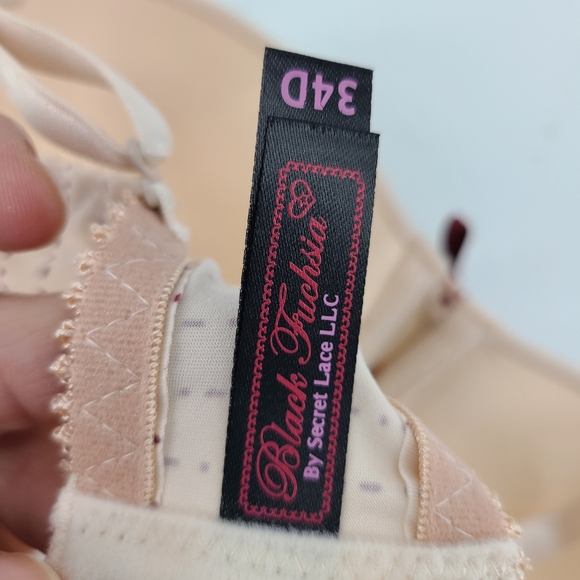 Secret Lace Micro Printed Lace Underwire Bra 34D - Picture 6 of 6